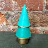 Colorblock Wood Tree Orn 4.5”