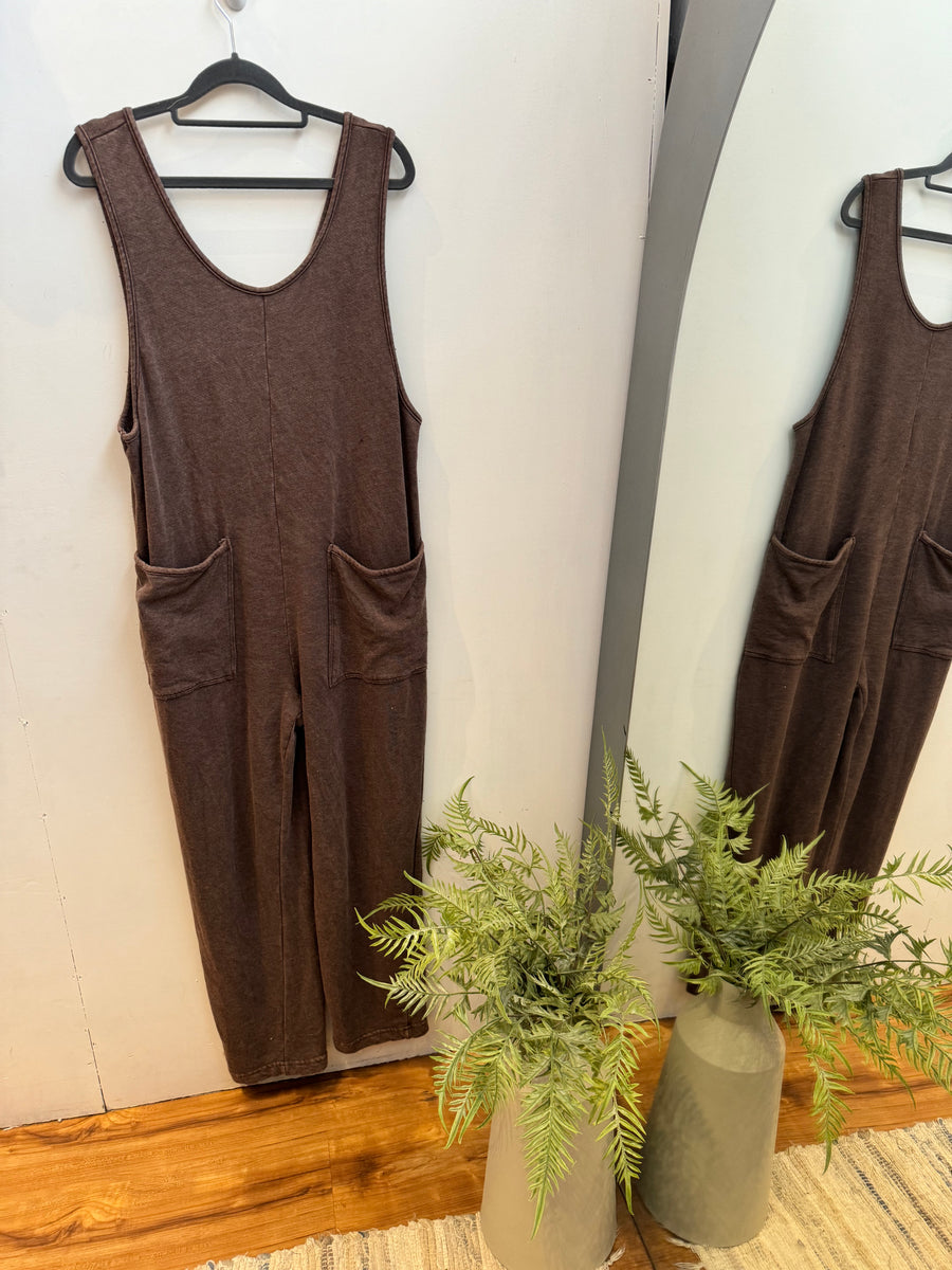 French Terry Mineral Wash Jumpsuit