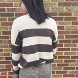 Striped Crewneck Long Sleeve Sweater