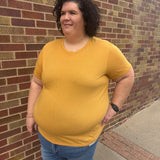 Plus Short Sleeve Round Neck Top