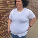 Plus Short Sleeve Round Neck Top