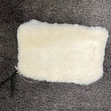 Faux Fur Zipper Pouch 6.5”