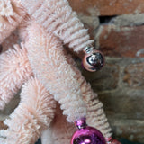 Whimsical Flocked Bottle Brush Tree w/ Ball Orns 17”