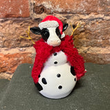 Resin Farm Animal Snowman Orn 4.5”