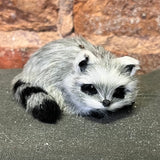 Furry Gray Raccoon Orn 3.5”