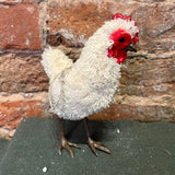 White Fur Hen Orn 5.5”