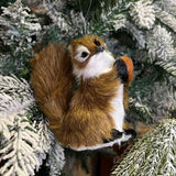 Furry Brown Squirrel Orn 4.5”