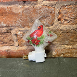 Glass Cardinal Night Light 5.5”