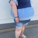 Mica Plus Super High Rise Mom Shorts with Double Cuff