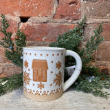 Ceramic Cream Gingerbread Mugs 15oz