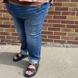 Plus Mid Rise Straight Leg Mica Jeans w/ Cuff