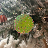 Glittery Sprinkle Ball Orn 4”