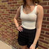 Textured Ruffle Short