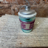 To Go Cup Coffee Glass Orn 2.5”
