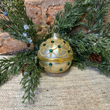 Glitter/Jewel Hinge Ball Orn 3”