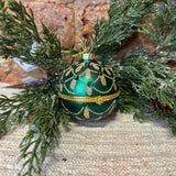Glitter/Jewel Hinge Ball Orn 3”