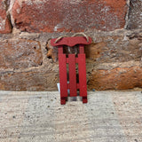 Wood Sled Orn 5”