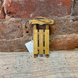 Wood Sled Orn 5”