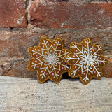 Gingerbread Embroidered Snowflake Orn 4.5”