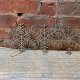 Jute Wrapped Snowflake w/Rhinestone 6”