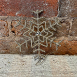 Jute Wrapped Snowflake w/Rhinestone 6”