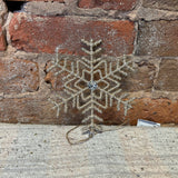 Jute Wrapped Snowflake w/Rhinestone 6”