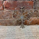 Jute Wrapped Snowflake w/Rhinestone 6”