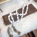 White Mixed Bead Garland