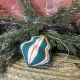 Golden Top Paper Mache Orn 3”