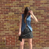Forest Green Floral Skirt