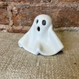 Bisque White Stoneware Ghost w/LED Light 3.5”