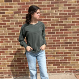 Pigment Washed Cotton V Neck Top