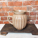 Brown Reactive Glaze 2.5 Quart Fluted Pitcher