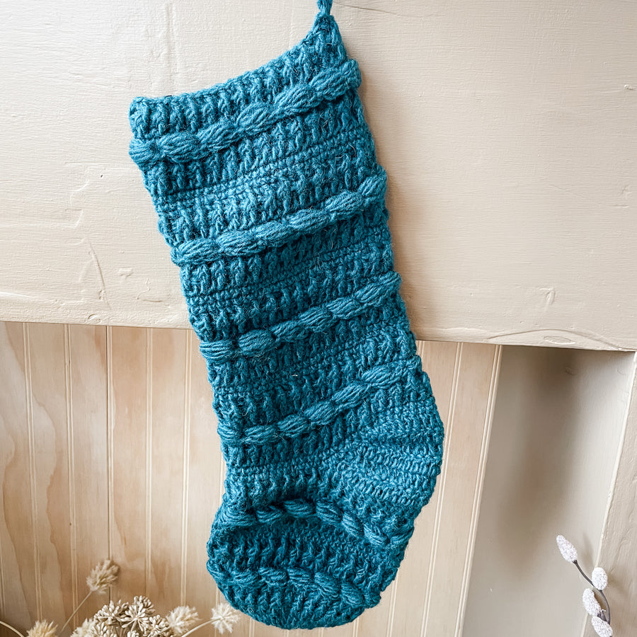 Wool Knit Stocking 6x18"