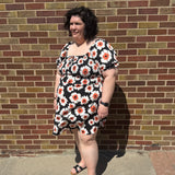Plus Smocked Babydoll Floral Dress