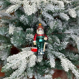 Santa Fishing Glass Orn 5”