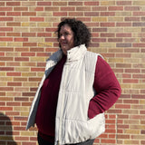 Plus Solid Zip Up Puffer Vest