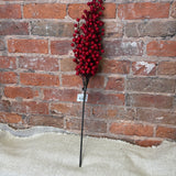Multi Spray Bright Red Berry Branch 27”