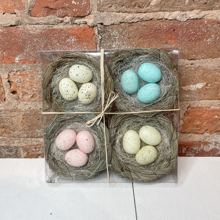 Nest w/ Eggs Boxed Set of 4