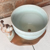 Stoneware Snail Planter w/ Glaze 8.5x6”