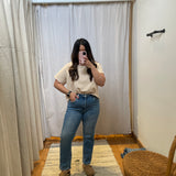 Perfect High Rise Crop Slim Vervet Jeans
