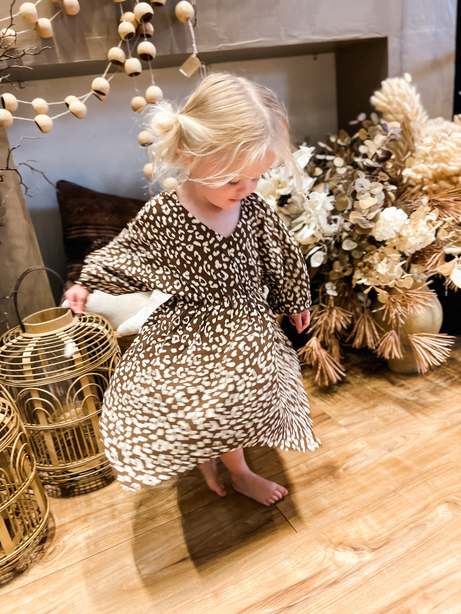 Kids Leopard Print Babydoll Dress