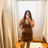 Washed Denim Overall Dress