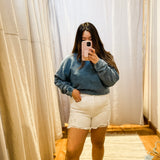 Distressed Raw Hem Shorts