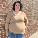 Plus Round Neck Raglan Sweater