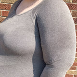 Plus Round Neck Raglan Sweater