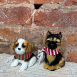 Dog w/Scarf Orn 4"