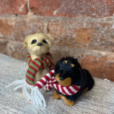 Dog w/Scarf Orn 4"