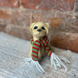 Dog w/Scarf Orn 4"