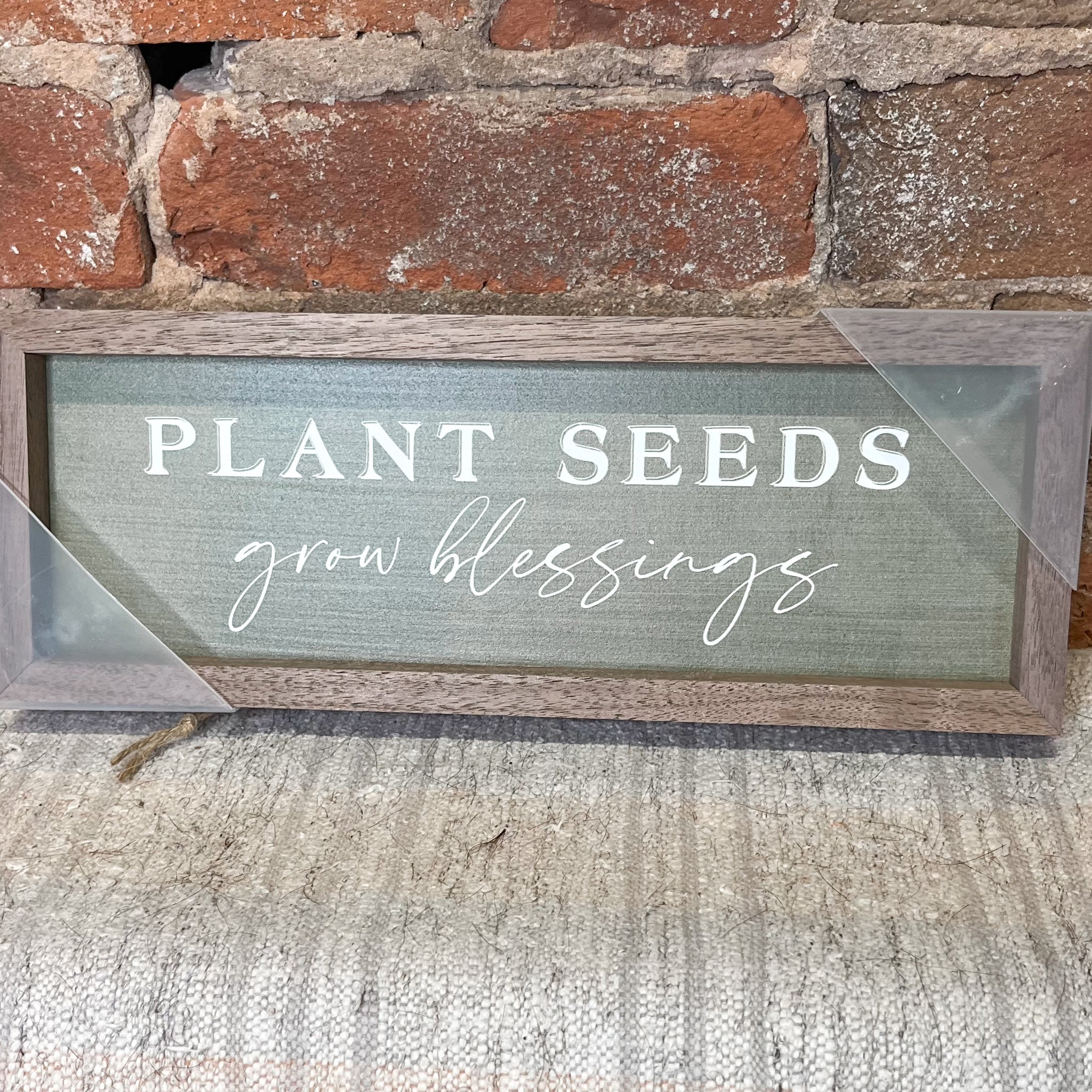 plant seeds grow blessings Plant Seeds Grow Blessings Sign 12x4x1.5"